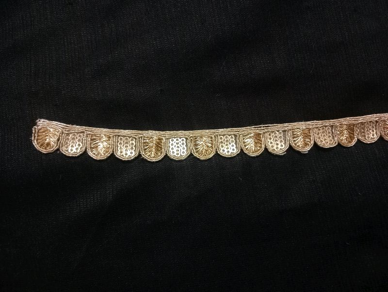 9 Meter Golden Embroidery Lace Border