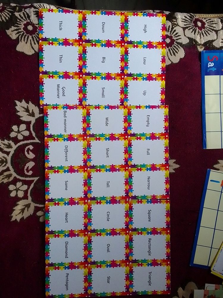 Flash Cards Time Table