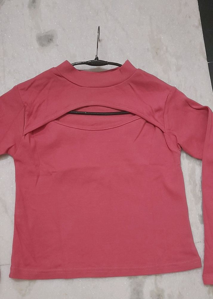 Peach Neck Design Top