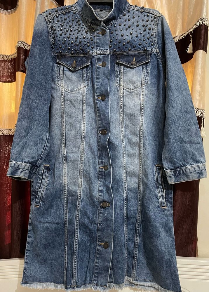 Moda Rapido Long Denim Jacket.