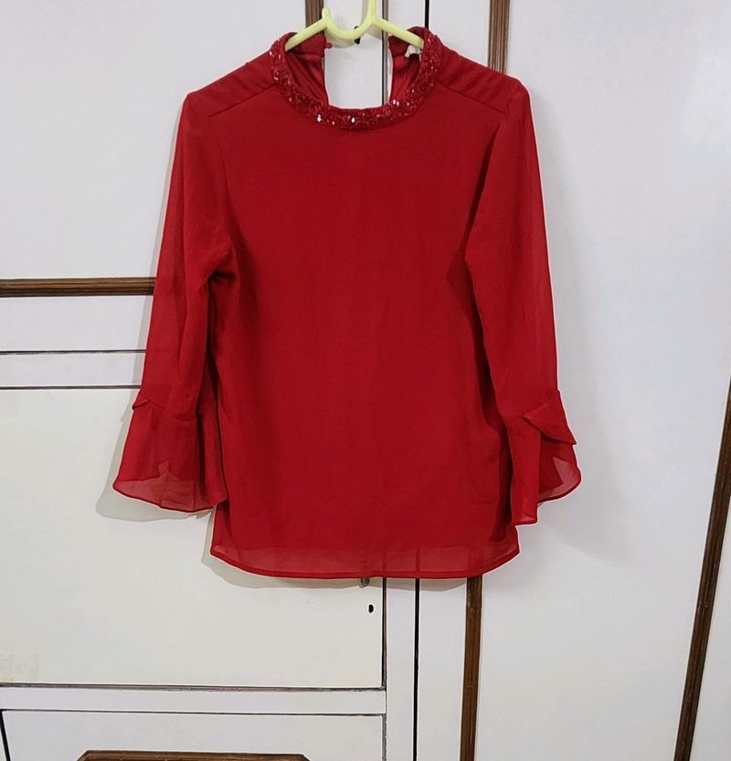 Red Hot Party Top By AND