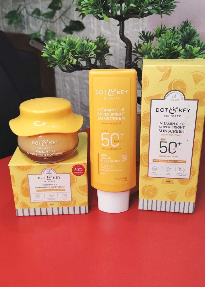 Combo Of* Dot & Key * Sunscreen And Moisturizer 💛