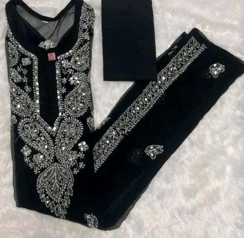 Black Georgette Kurti