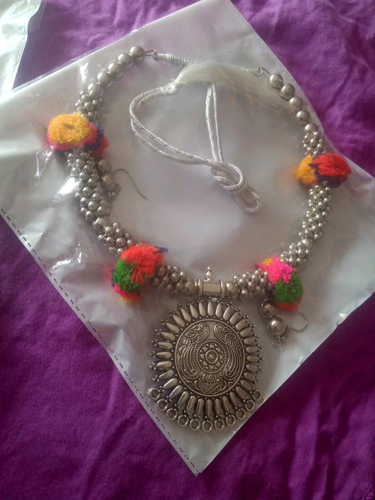 Oxidaes Necklace With Earings