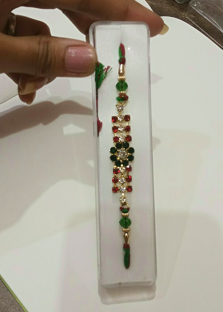 Stone Beaded Rakhi (Combo Of 2 Raakhi's)