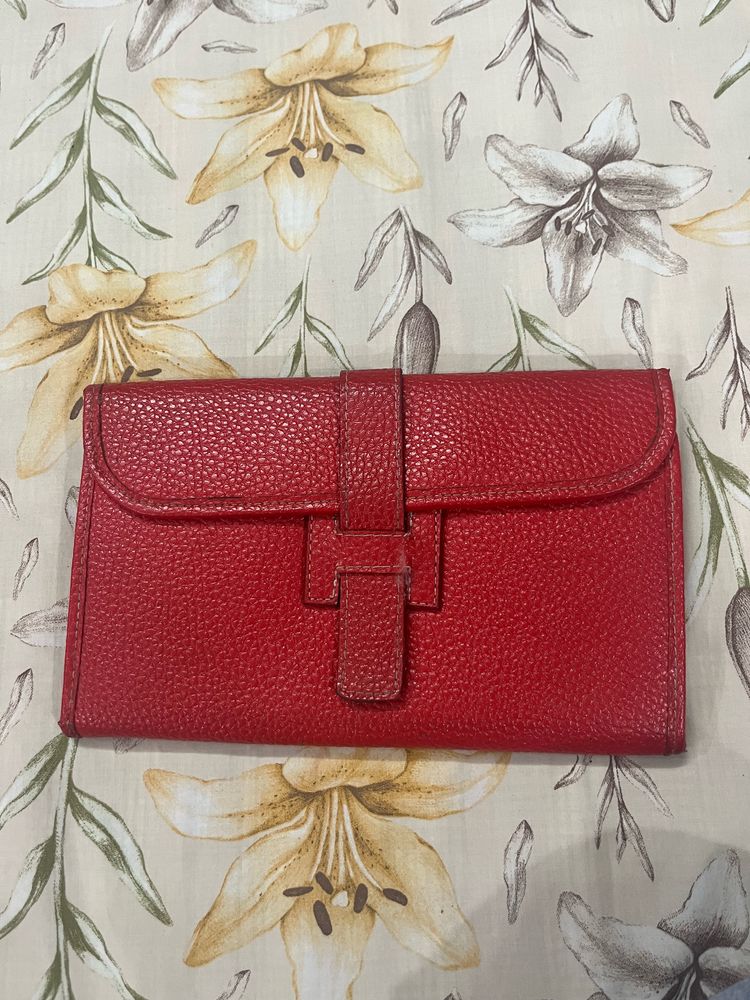 Red Clutch With String