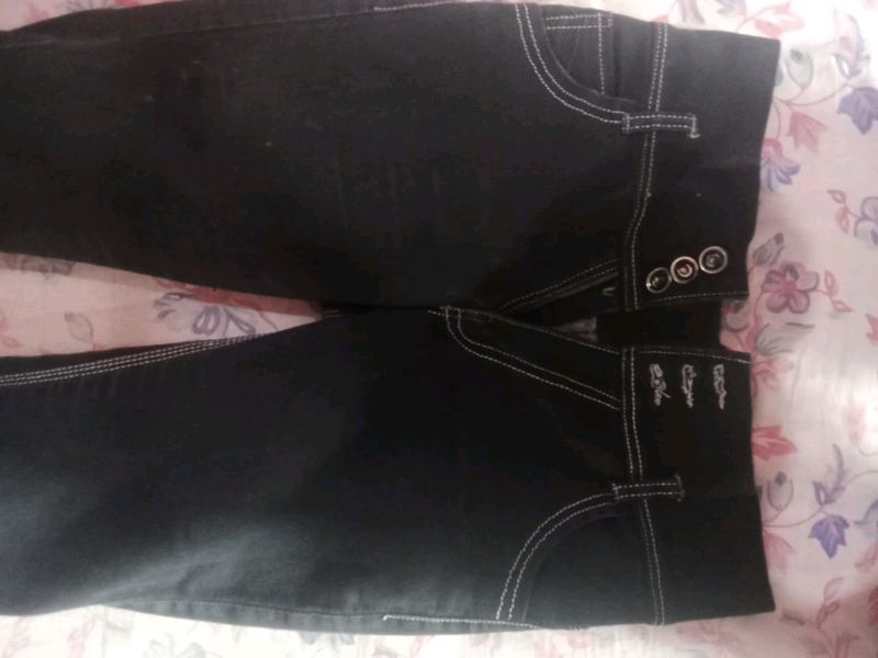 Black 3/4 Jeans For Women/Girls