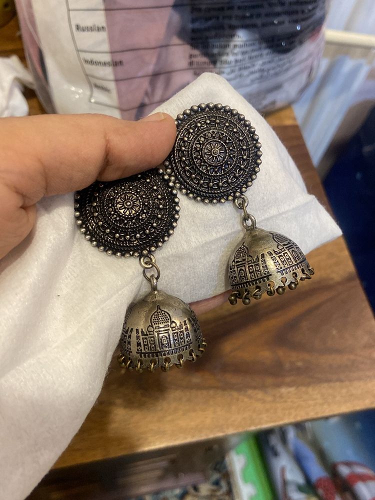 Tajmahal printed earings