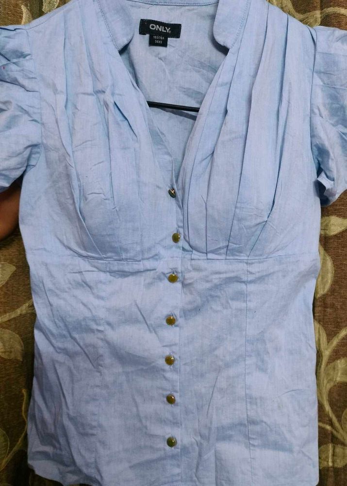 Sky Breeze Light Blue Shirt Top