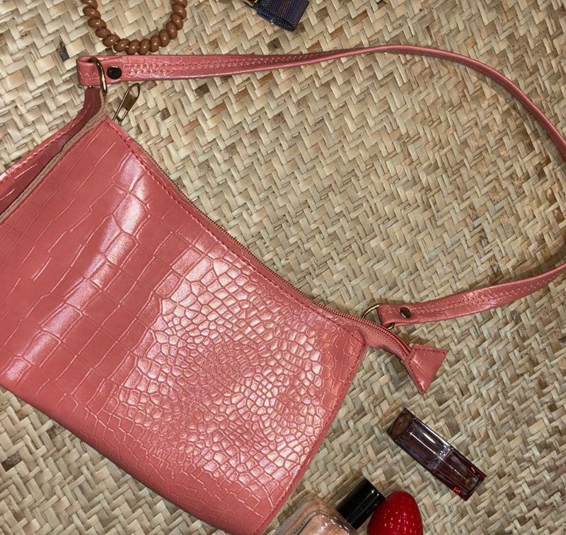 Peachy Leather Bag