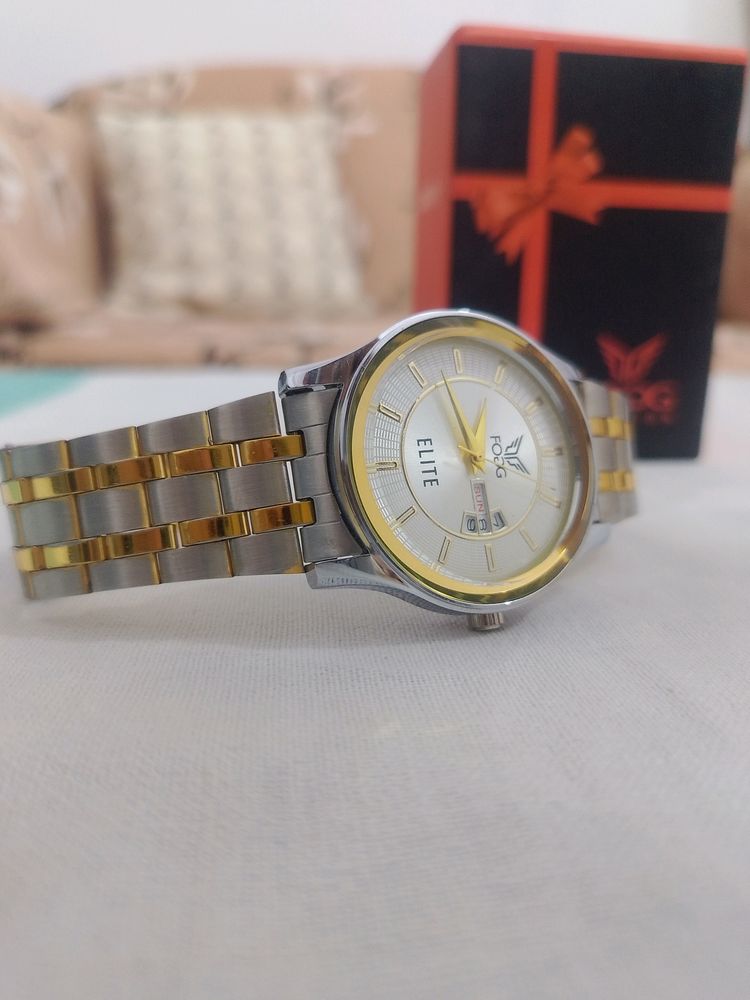 Offer🔥Fogg ELITE Gold & Silver Watch