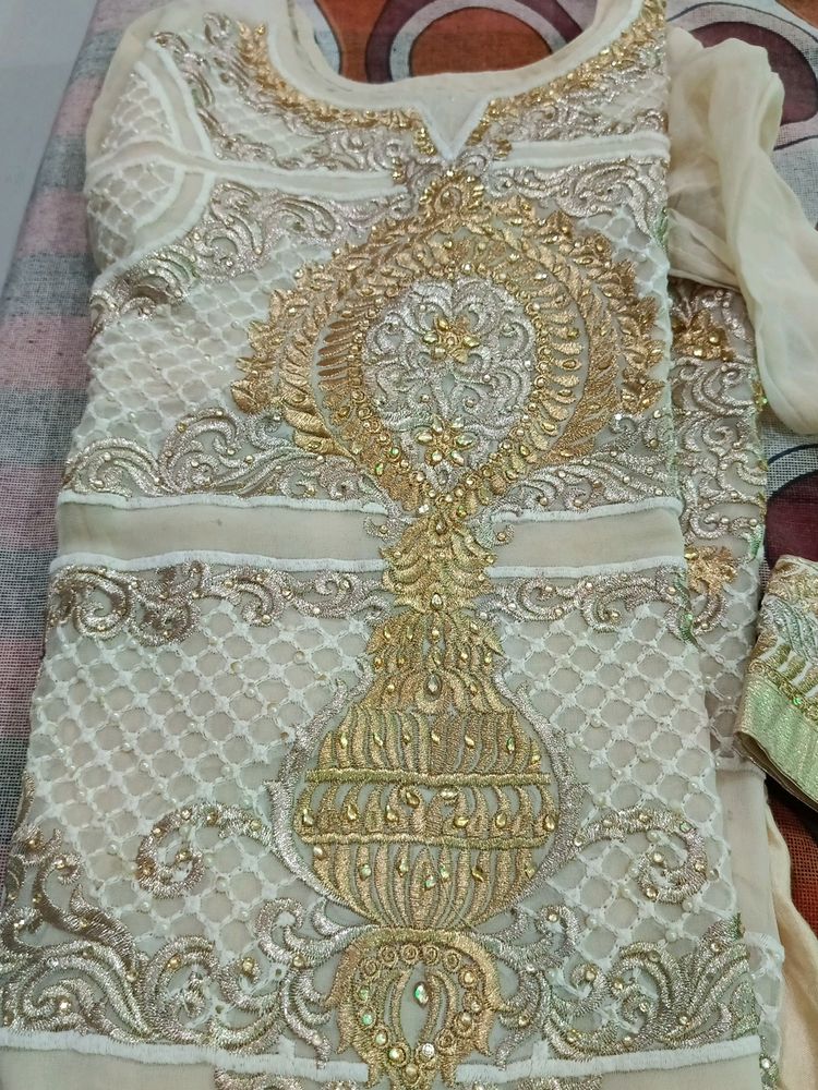 Golden Kurta Set 3pc