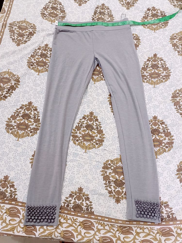 Silver Lycra Leggings