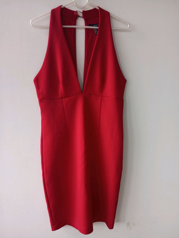 Forever 21 Red Halter Dress