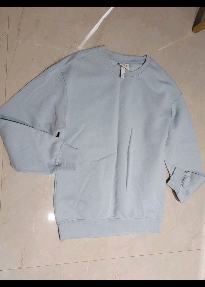 H&m Pastel Blue Cozy Sweatshirt