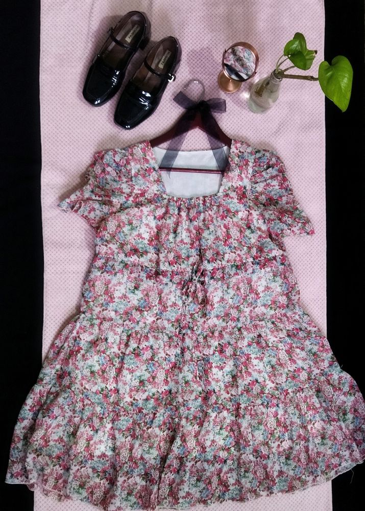 Pink Floral Dress