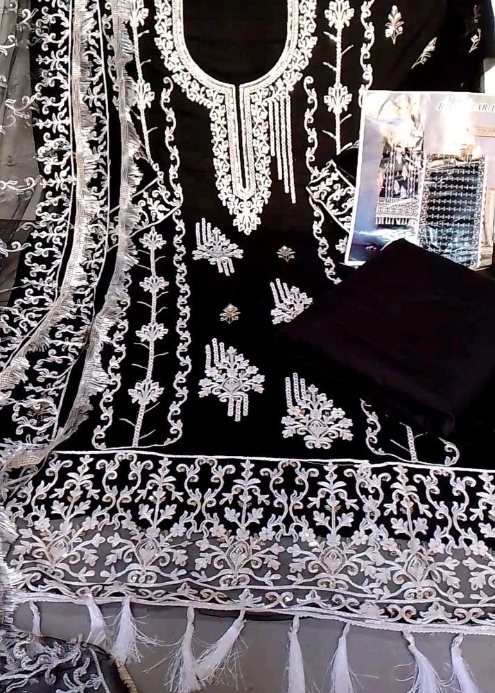 Fancy Pakistani Suit Black