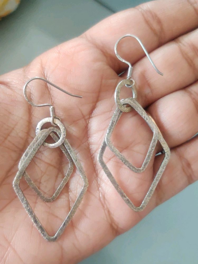 92.5 Silver Geometric Danglers