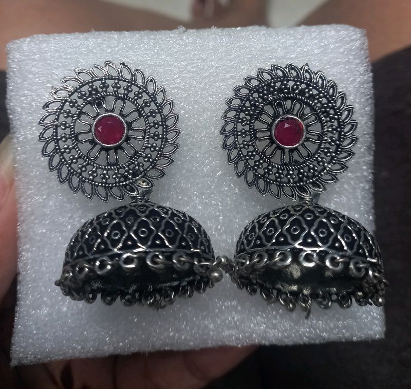 Silver Jhumka