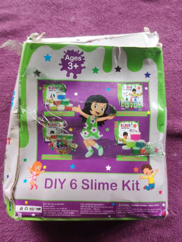 SNEKI 3 Slime Non Sticky Crystal Clay Kids Slim