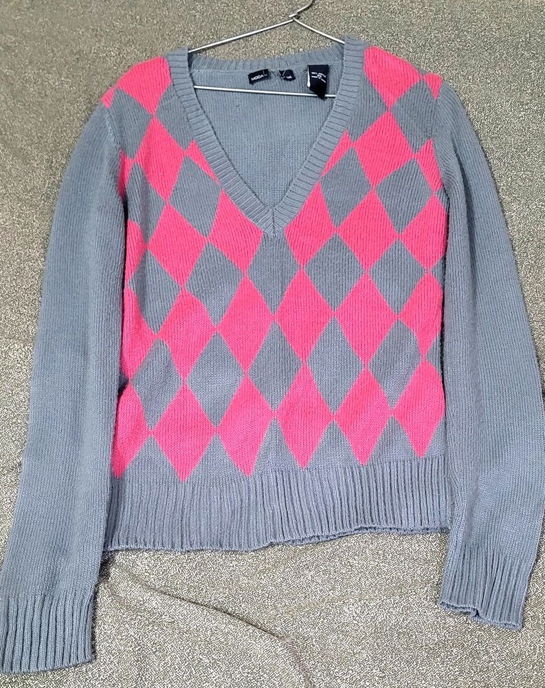 Grey & Pink Sweater