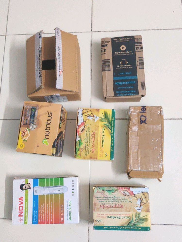 7 Cardboard Boxes, Packing Box, Packaging Material