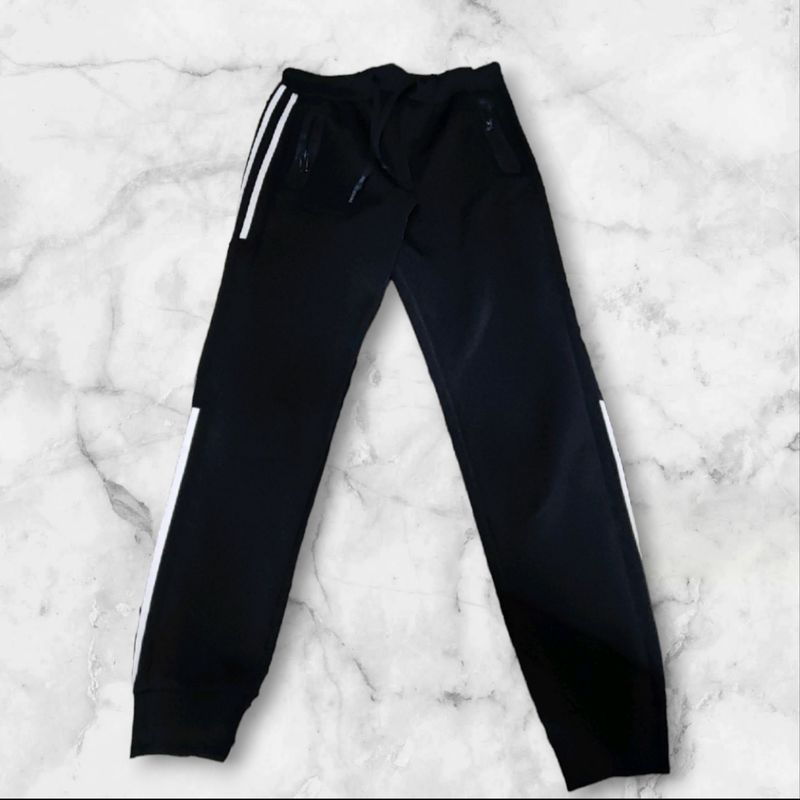 HRX Black Solid Active Joggers