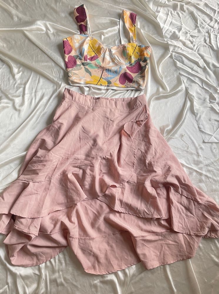 Ewa Young Skirt And Crop Top Coord Set