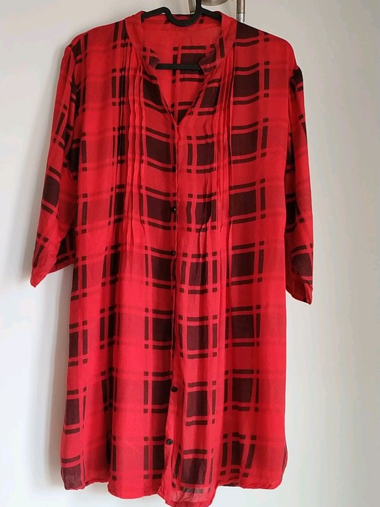 Red Daily Wear Tunic