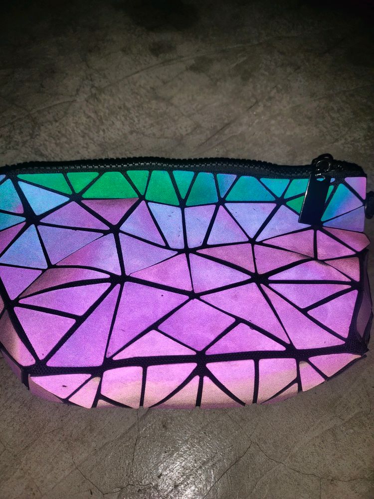 Holographic Reflective sling Clutches