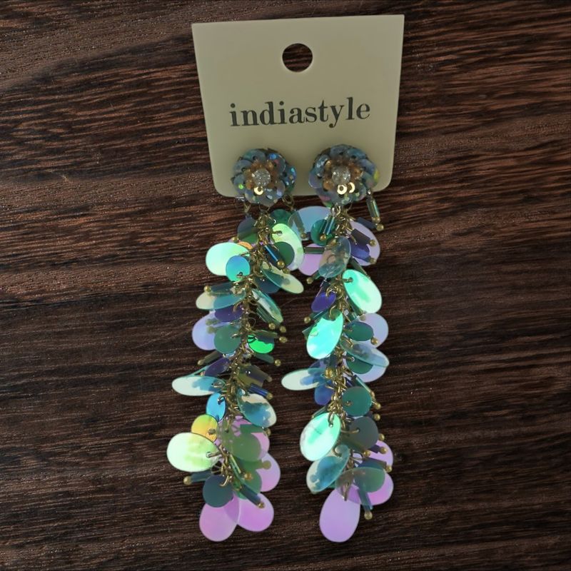 Handmade Iridescent Dangling Earrings