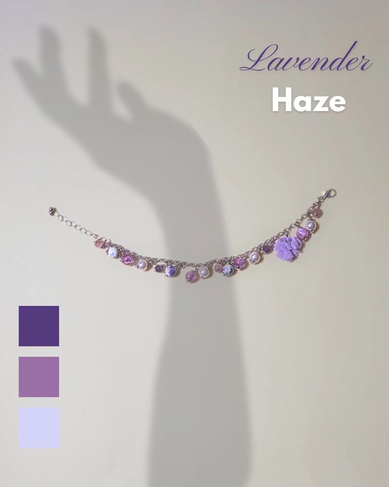 Lavender Haze: Imported Charm Bracelet