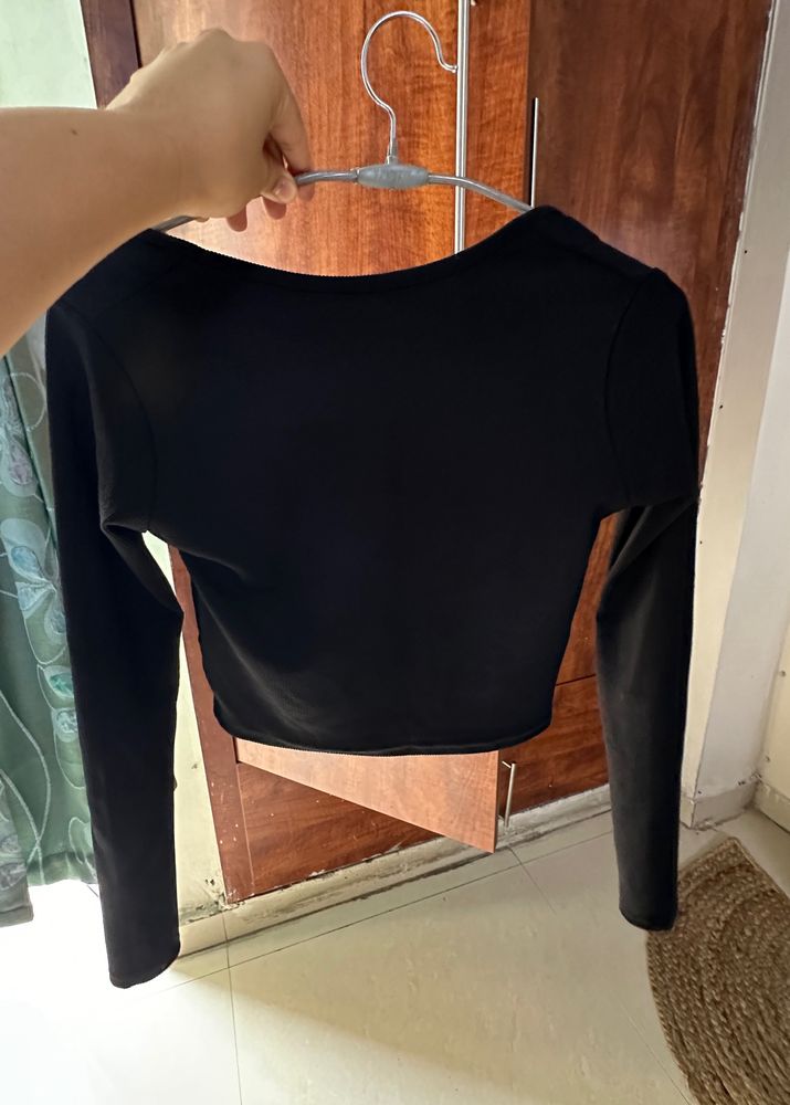 Black Backless Top