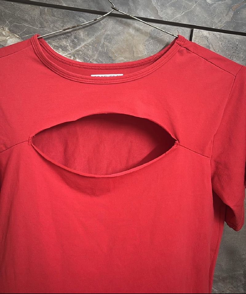 Red Forever 21 fitted top