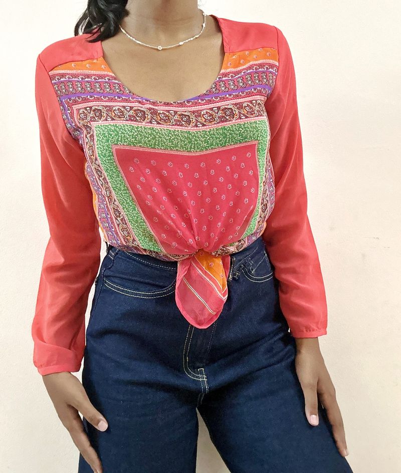 Boho Pink Top