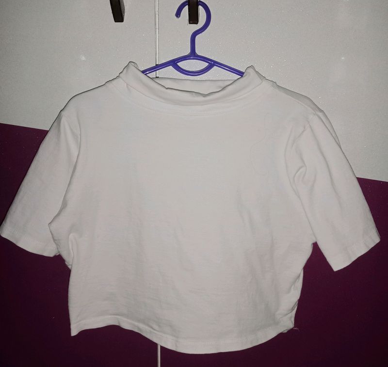 Plain White Crop Top