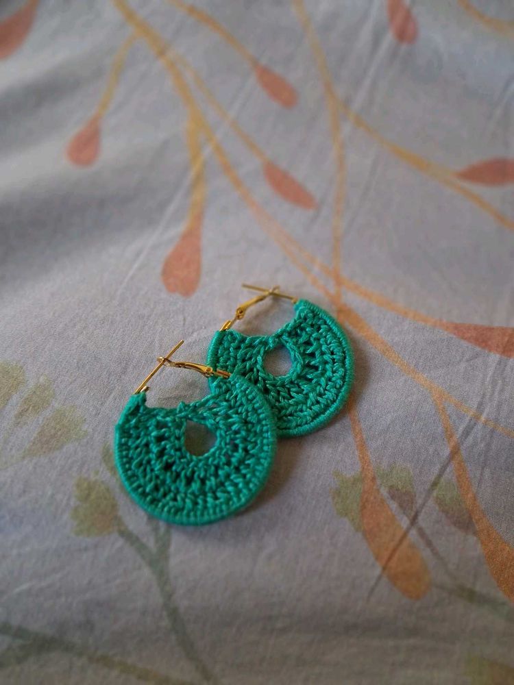 Crochet Hoop Earrings