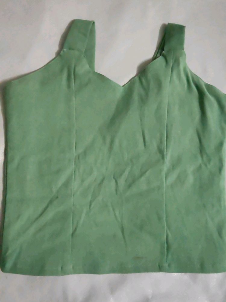 Green Top With Sexy Back Neck