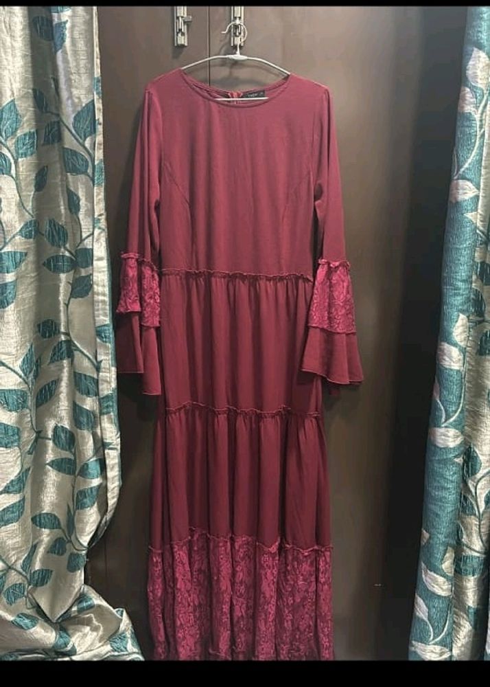 💥Sale 💥Flared Maroon Dress