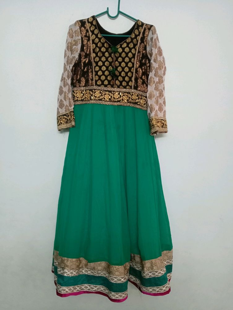 Festive A-line Kurti Long