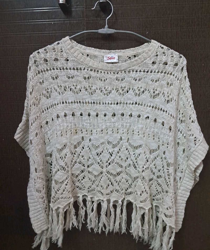 Knit Poncho Top