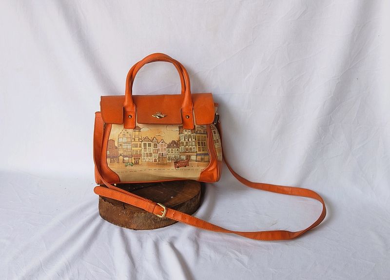 Vintage Print Handbag