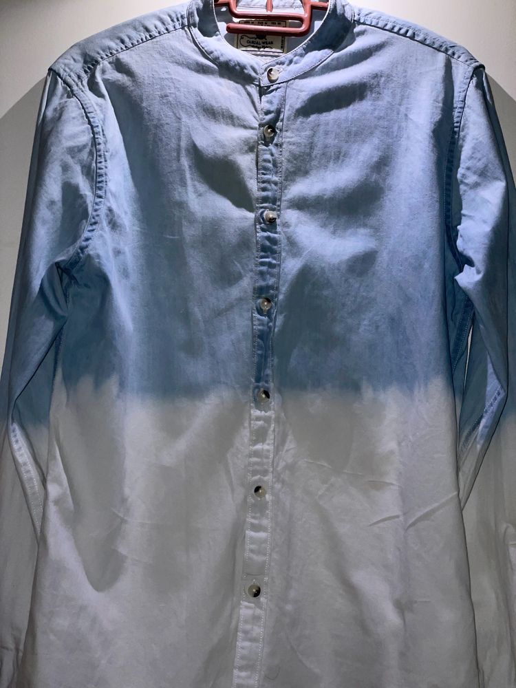 Man Blue&white Fade Shirt