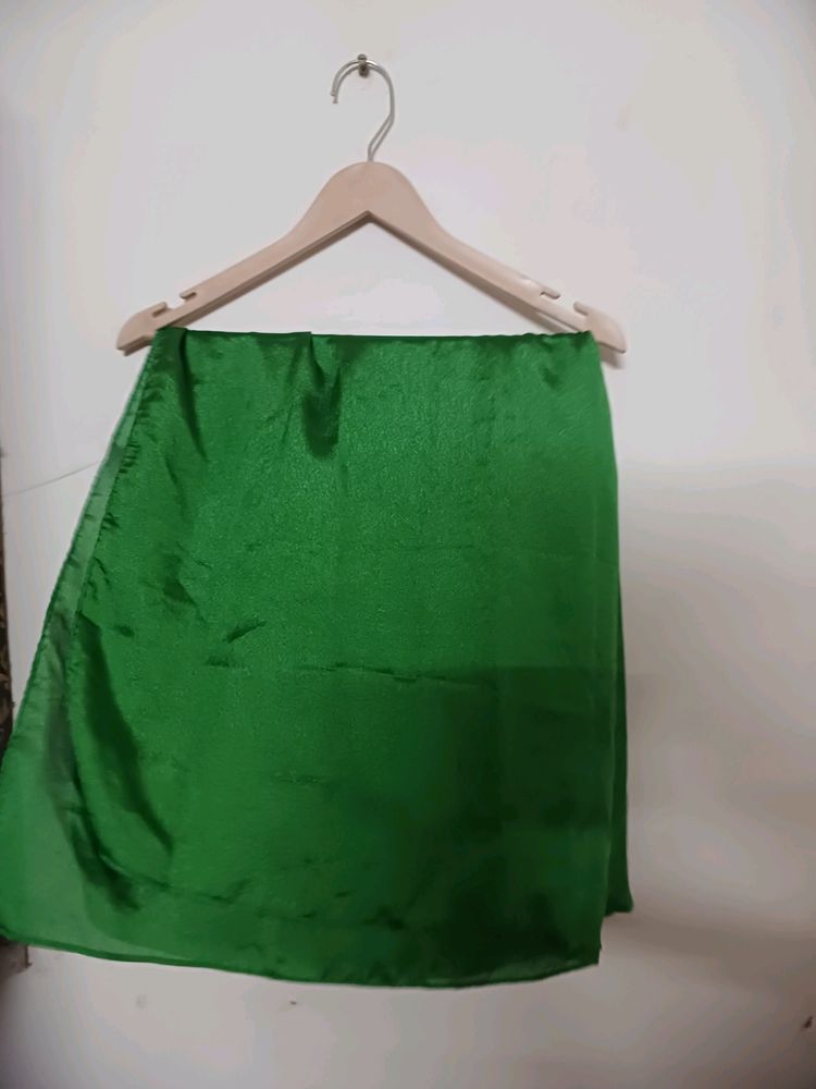 Dark Green Silk Stole Imported Piece