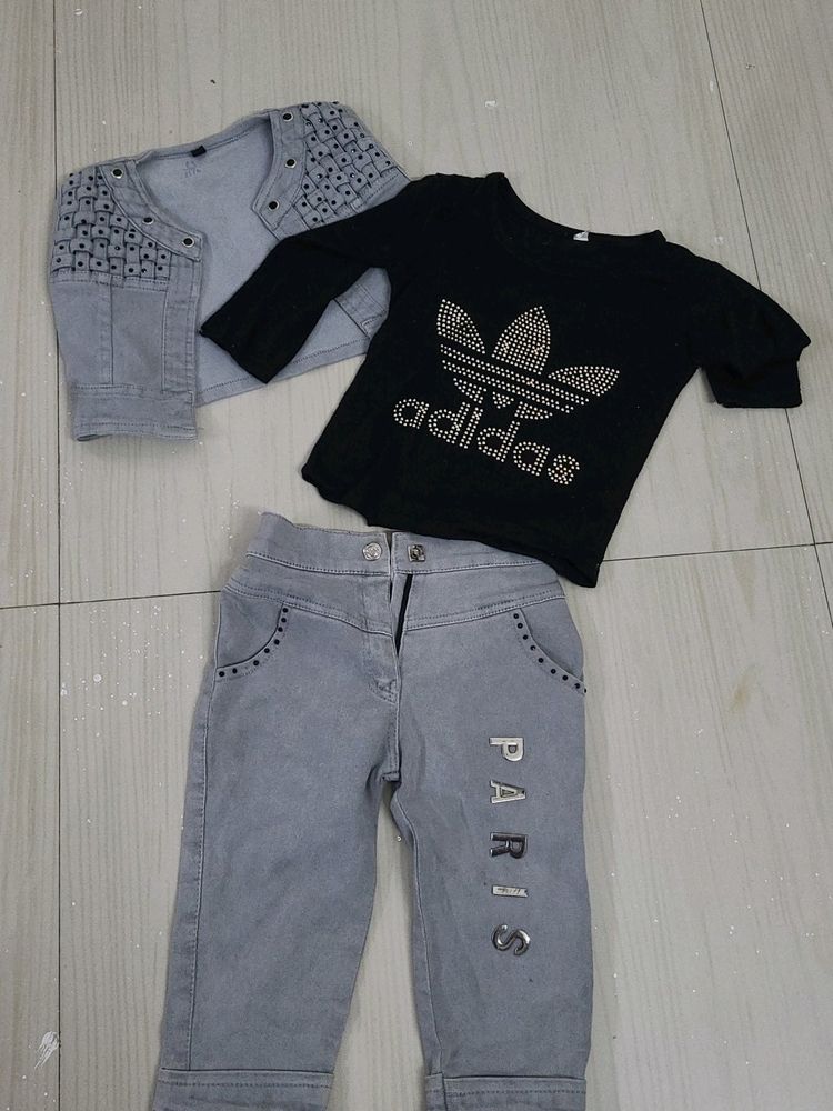 3 Piece Set For Girls 2-3 Years