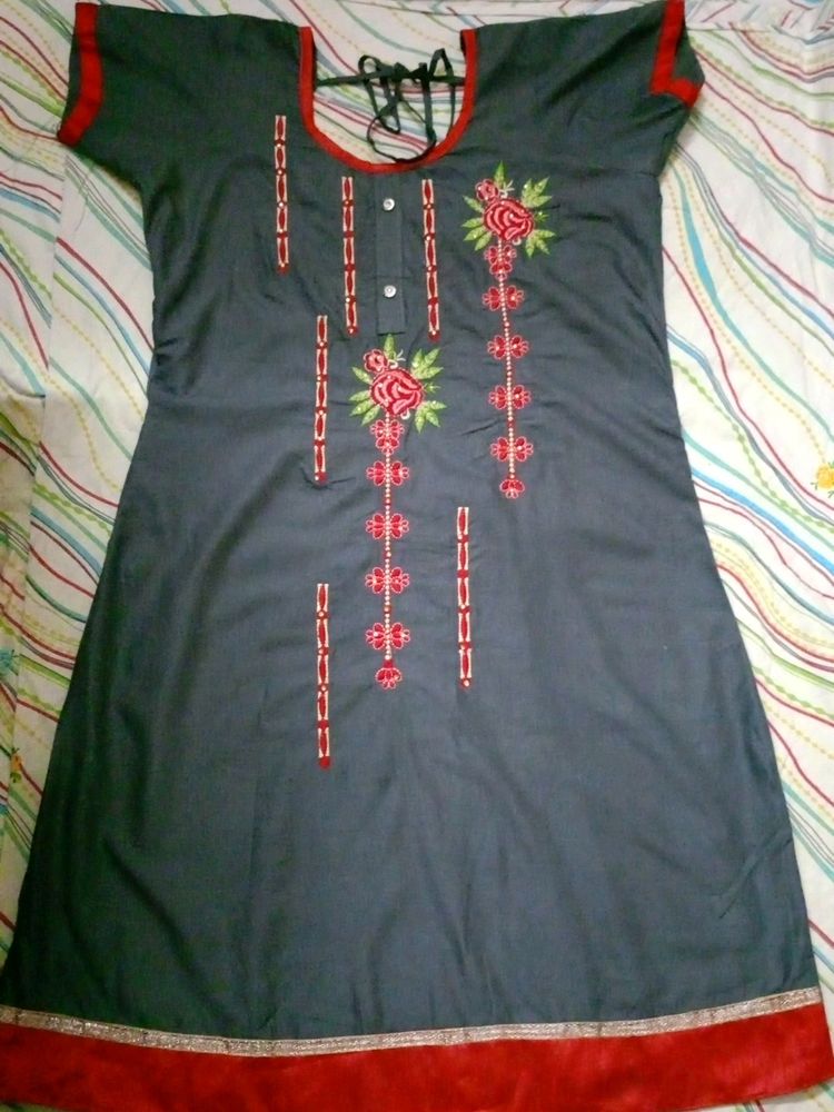 Cotton Embroidered Kurti