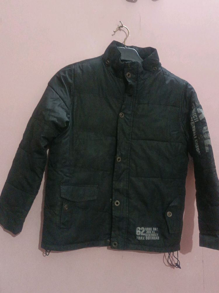 Black Winter Jacket For 16-17 Yrs Boys .In Fully New Condition Used Only Once