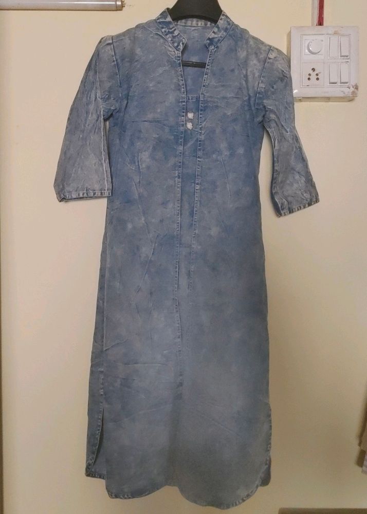 Blue Denim Kurta