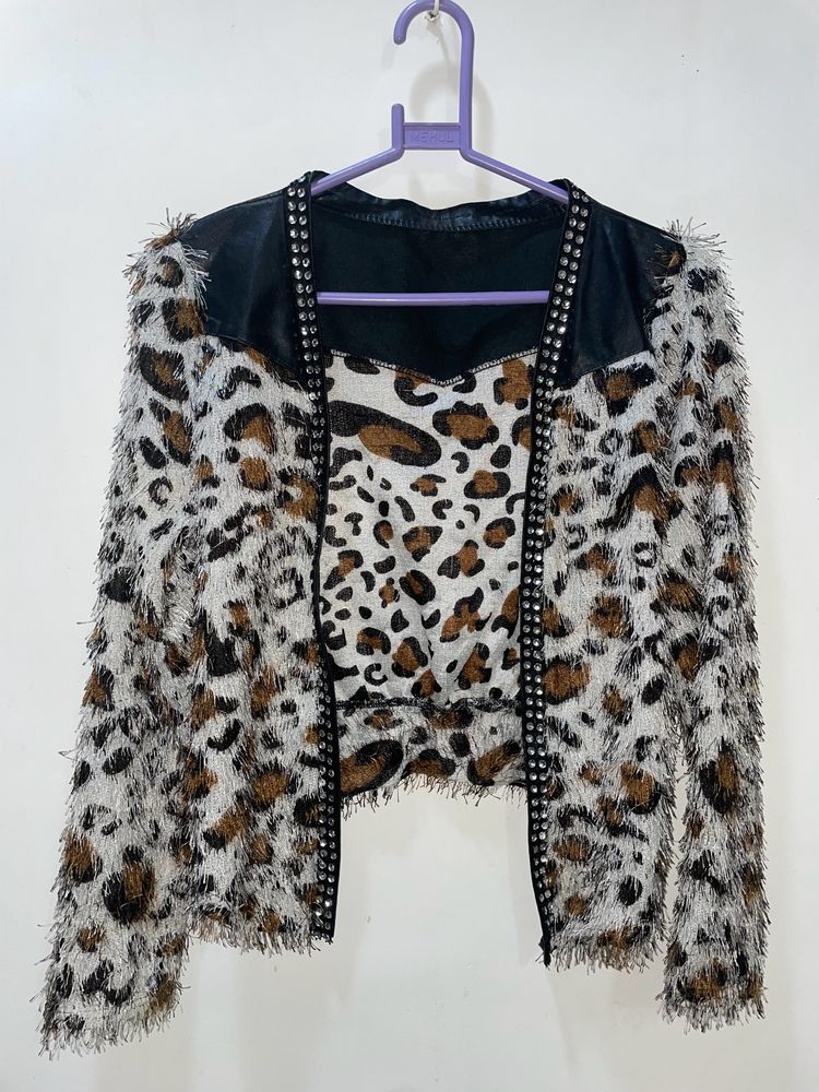 Animal Printed Partywear Jacket