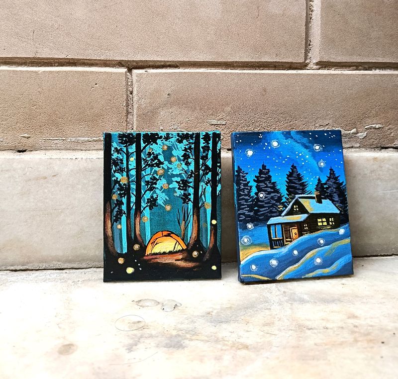 Aesthetic Mini Landscape Painting